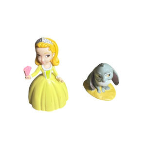 Disney Sofia The‎ First Princess Amber & Clover Bunny PVC Figures/Cake Toppers